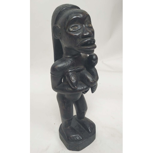 11 - PHEMBA MATERNITY FIGURE, Congolese, 60cm H.