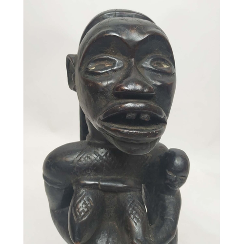 11 - PHEMBA MATERNITY FIGURE, Congolese, 60cm H.