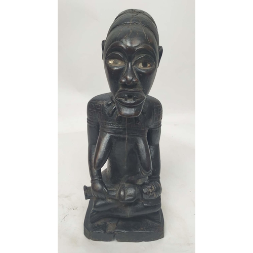 12 - LUBA MATERNITY FIGURE, Congolese, 60cm H.