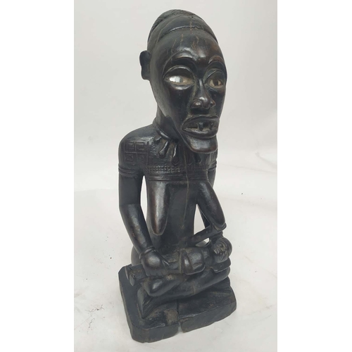 12 - LUBA MATERNITY FIGURE, Congolese, 60cm H.