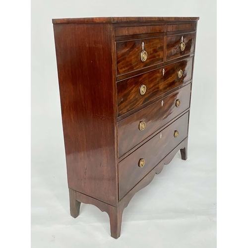 122 - SCOTTISH HALL CHEST, early 19th century Scottish mahogany adapted shallow proportions with two short... 