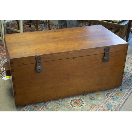 242 - TRUNK, 51cm H x 111cm W x 58cm D, Victorian camphorwood, circa 1880.