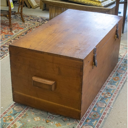 242 - TRUNK, 51cm H x 111cm W x 58cm D, Victorian camphorwood, circa 1880.