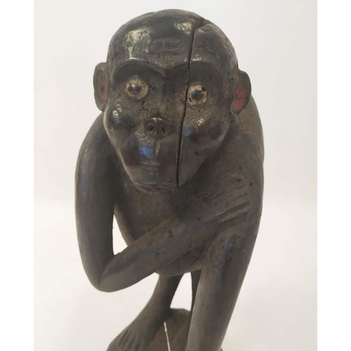 7 - MONKEY FIGURE, from Cameroon, 60cm H.