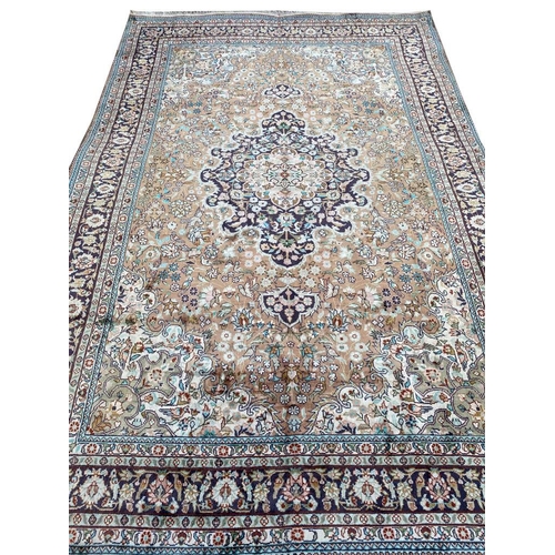 79 - SILK TEHRAN DESIGN RUG, 190cm x 125cm.