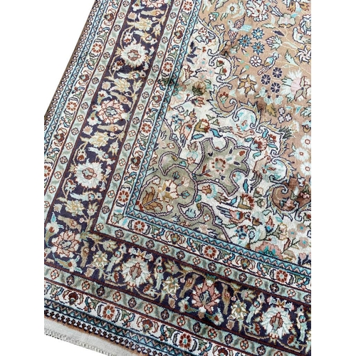 79 - SILK TEHRAN DESIGN RUG, 190cm x 125cm.