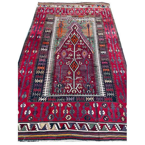 80 - ANATOLIAN PRAYER KILIM, 280cm x 175cm.