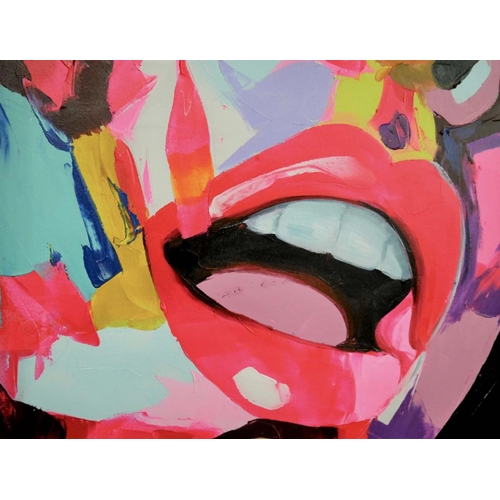 434 - CONTEMPORARY SCHOOL, Untitled Portrait, acrylic on canvas 120cm x 100cm.