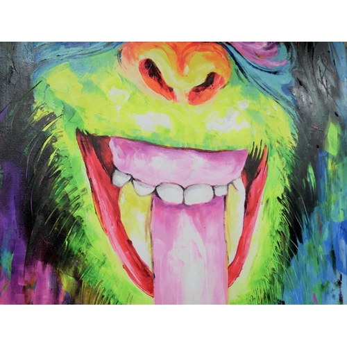 438 - CONTEMPORARY SCHOOL, The Monkey, acrylic on canvas 120cm x 100cm.