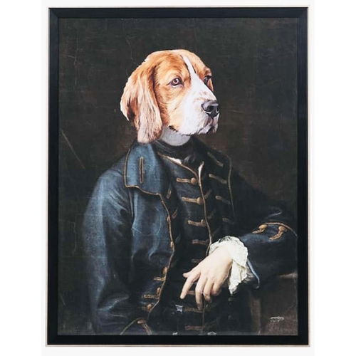 439 - PORTRAIT OF LORD BARKER, Print, framed and glazed 
105cm x 82cm.