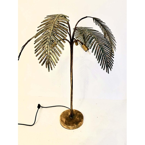 447 - MAISON JANSEN STYLE PALM TREE TABLE, gilt metal, 80cm x 48cm x 48cm.