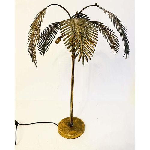 447 - MAISON JANSEN STYLE PALM TREE TABLE, gilt metal, 80cm x 48cm x 48cm.