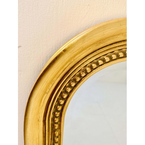 455 - WALL MIRRORS, a pair, Louis Philippe style, gilt frames, 110cm x 80cm. (2)