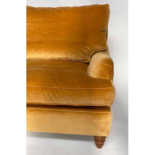 116 - SOFA BY DURESTA, Howard style two seater with velvet upholstery, 170cm W.