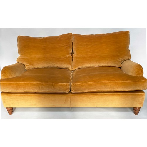 116 - SOFA BY DURESTA, Howard style two seater with velvet upholstery, 170cm W.