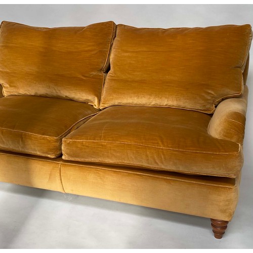 116 - SOFA BY DURESTA, Howard style two seater with velvet upholstery, 170cm W.