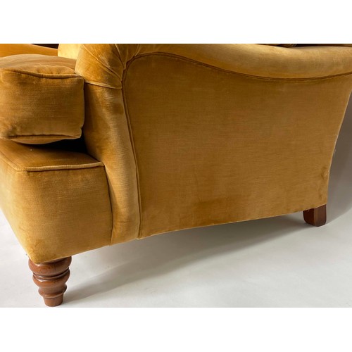 116 - SOFA BY DURESTA, Howard style two seater with velvet upholstery, 170cm W.