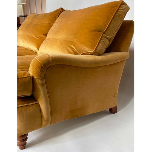 116 - SOFA BY DURESTA, Howard style two seater with velvet upholstery, 170cm W.