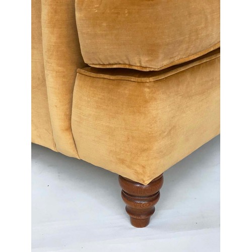 118 - ARMCHAIR BY DURESTA, Howard style with velvet upholstery, 83cm W.