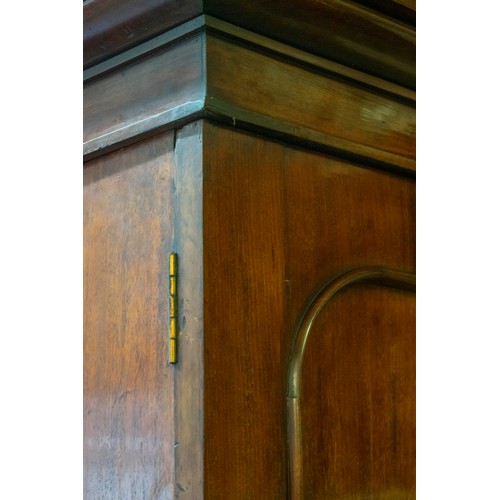 337 - WARDROBE, 139cm x 208cm h x 60cm, Victorian flame mahogany.