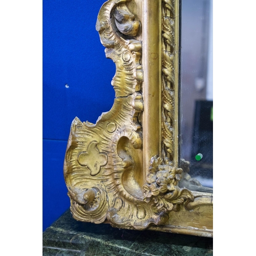 206 - OVERMANTEL, 166cm H x 155cm W, Victorian giltwood and gesso, circa 1850, with dragon crested rocaill... 