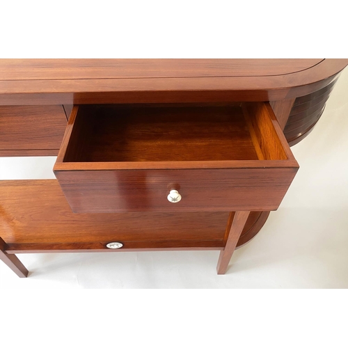 454 - STARBAY PANAMA CONSOLE TABLE, 140cm W x 40cm D x 86cm H, with two frieze drawers and under tier.