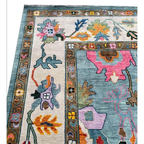 109 - FINE CONTEMPORARY OUSHAK CARPET, 362cm x 270cm.