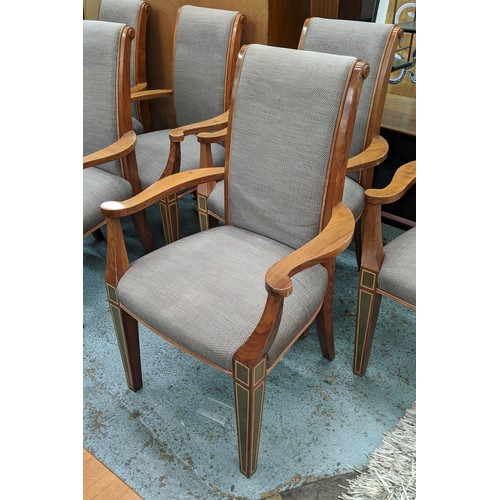 491 - LINLEY CLASSIC DINING CHAIRS BY DAVID LINLEY, a set of six, each 65cm W x 105cm H. (6)