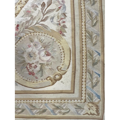 120 - AUBUSSON SAVONNERIE DESIGN CARPET, 247cm x 232cm.