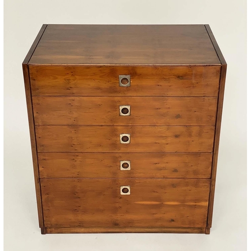 179 - CHEST, 1960s yewwood in the style of Robert Heritage for Archie Shine with five drawers, 70cm W x 77... 