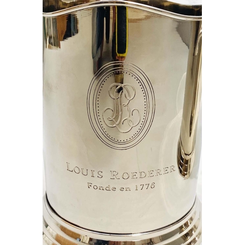 353 - CHAMPAGNE BUCKETS, a set of three, 24cm H, each stamped Louis Roederer. (3)