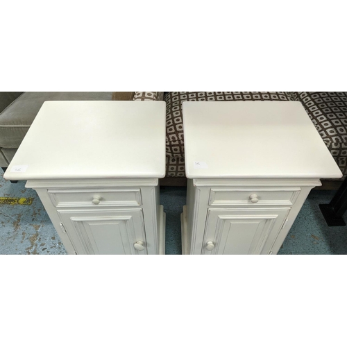 404 - BEDSIDE CABINETS, a pair, each 40cm x 34cm x 70cm H. (2)