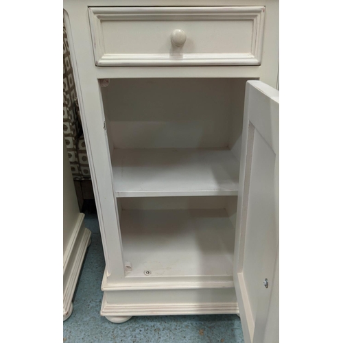 404 - BEDSIDE CABINETS, a pair, each 40cm x 34cm x 70cm H. (2)