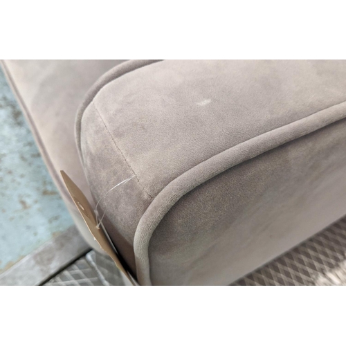 496 - SOFA, 200cm x 90cm, grey chenille.