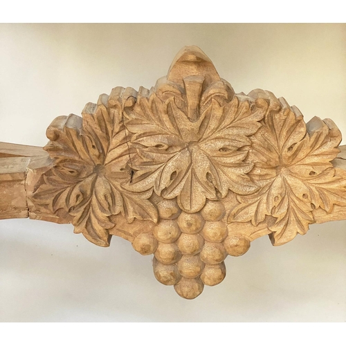 295 - CONSOLE TABLE, 120cm x 80cm H x 40cm D, Italian style, carved lime with shaped top and frieze, allov... 