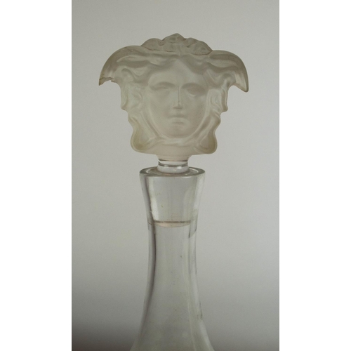20 - ROSENTHAL VERSACE LUMIENE DECANTERS, a pair, with medusa stoppers, 42cm H. (2)