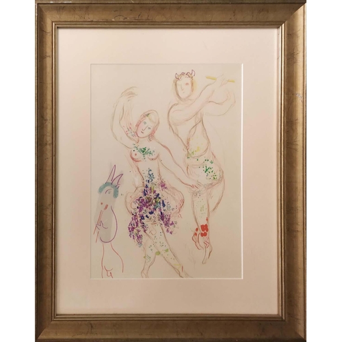 29 - MARC CHAGALL 'Ballet Daphnis and Chloe', colour lithograph, 34cm x 25cm, published 1969 'Mourlot', f... 