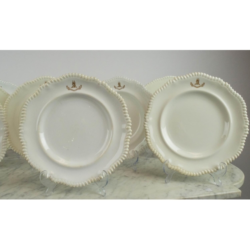 72 - COPELAND ARMORIAL PLATES, a set of twelve, 19th century with some later replacements 27cm diam. (12)