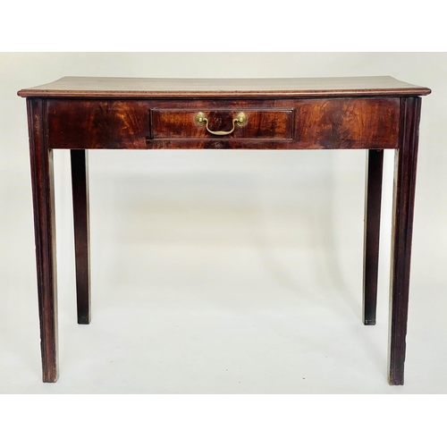 158 - HALL TABLE, George III mahogany, rectangular with short frieze drawer, 91cm x 43cm x 71cm H.