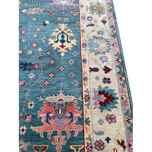 85 - CONTEMPORARY OUSHAK CARPET, 297cm x 240cm, Voysey design.