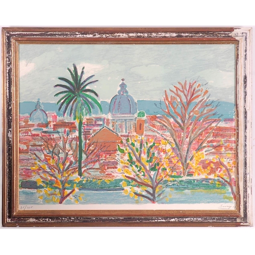 67 - ROBERT SAVARY, hand-signed numbered Lithograph. Edition:225, Southern France,  60cm x 76cm.  (Subjec... 