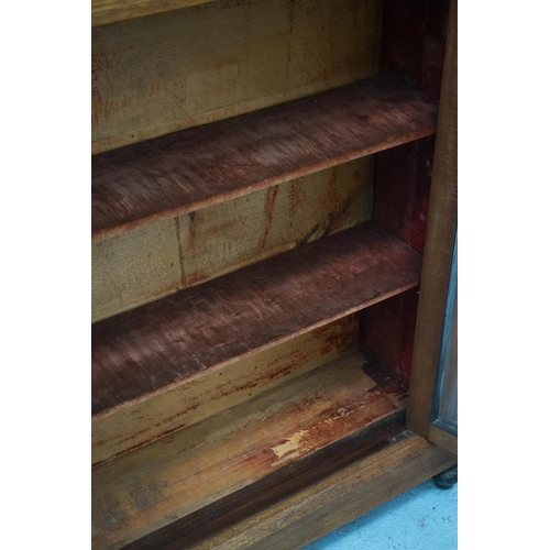 142 - PIER CABINET, 107cm H x 80cm x 30cm, Victorian circa 1860 with glazed door and inlay.