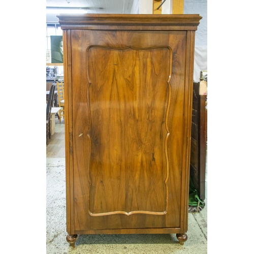 147 - ARMOIRE, 178cm H x 102cm W x 48cm D, 19th century Continental walnut with door enclosing shelves.