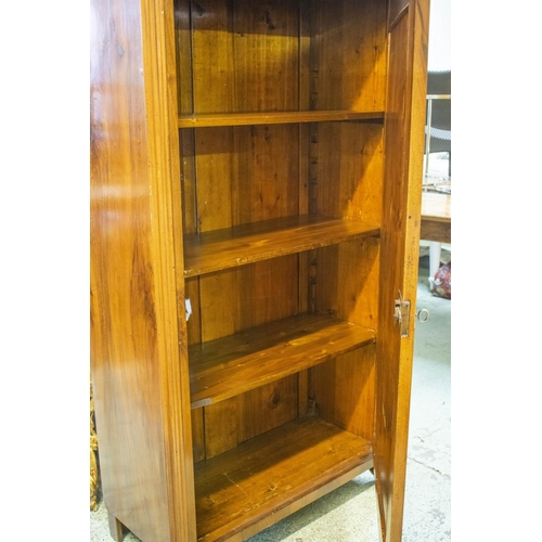 147 - ARMOIRE, 178cm H x 102cm W x 48cm D, 19th century Continental walnut with door enclosing shelves.