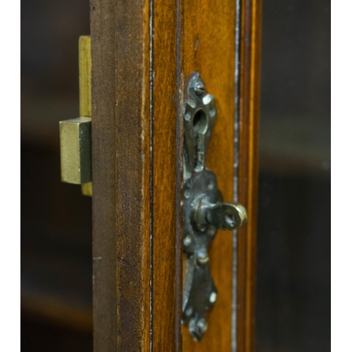 148 - BOOKCASE, 119cm H x 117cm W x 47cm D, Edwardian, circa 1900, with two glazed doors enclosing shelves... 