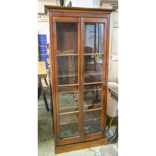 149 - BOOKCASE, 163cm H x 73cm W x 31cm D, Victorian mahogany with two glazed doors enclosing adjustable s... 