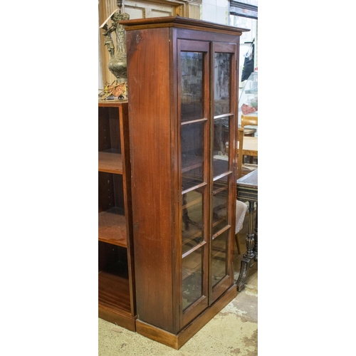 149 - BOOKCASE, 163cm H x 73cm W x 31cm D, Victorian mahogany with two glazed doors enclosing adjustable s... 