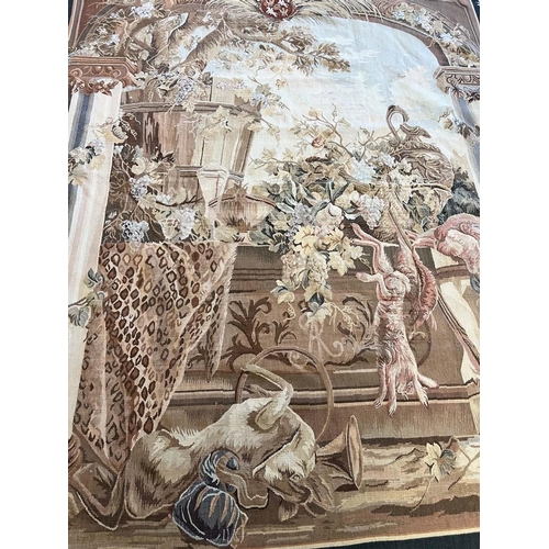 153 - 18TH CENTURY DESIGN TAPESTRY, 200cm x 164cm.