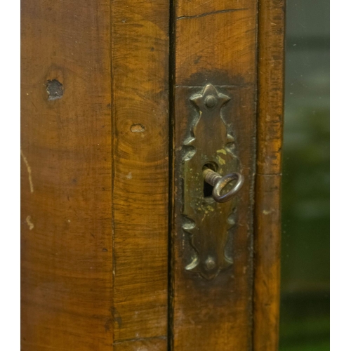 266 - CORNER CABINET, 183cm H x 62cm W x 31cm D, early 20th century, George I style walnut with glazed doo... 