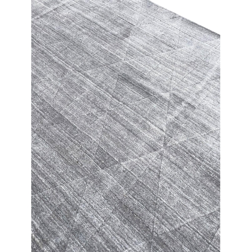 92 - CONTEMPORARY CARPET, 350cm x 250cm, geometric silver field.